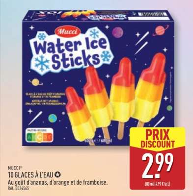 10 GLACES À L'EAU