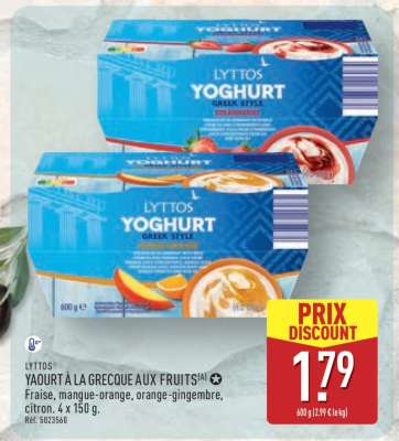 YAOURT À LA GRECQUE AUX FRUITS