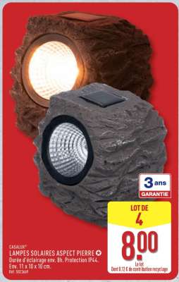 CASALUX® LAMPES SOLAIRES ASPECT PIERRE