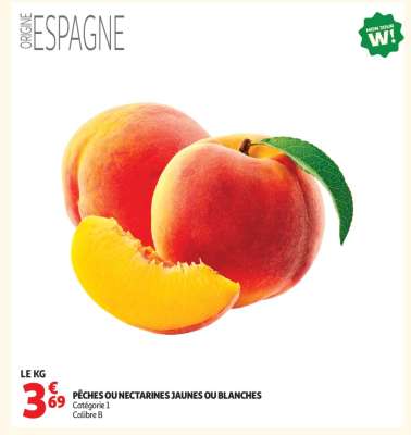 Pêches Ou Nectarines Jaunes Ou Blanches