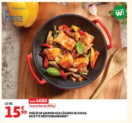 POÊLÉE DE SAUMON AUX LÉGUMES DU SOLEIL RECETTE MÉDITERRANÉENNE