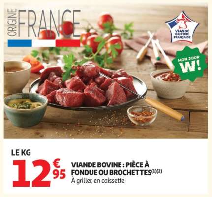 Viande Bovine : Pièce À Fondue Ou Brochettes