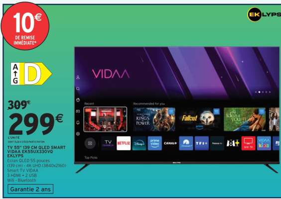 TV 55" 139 CM OLED SMART VIDAA ES55XU330V EKLYPS