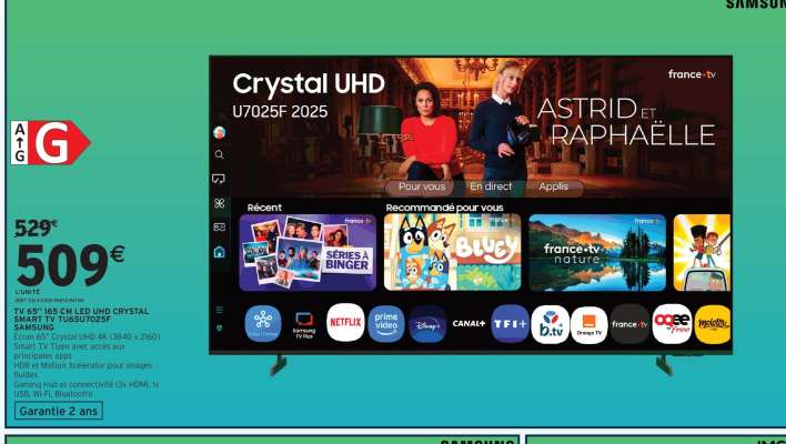 TV 50" (126 cm) LED UHD CRYSTAL SAMSUNG