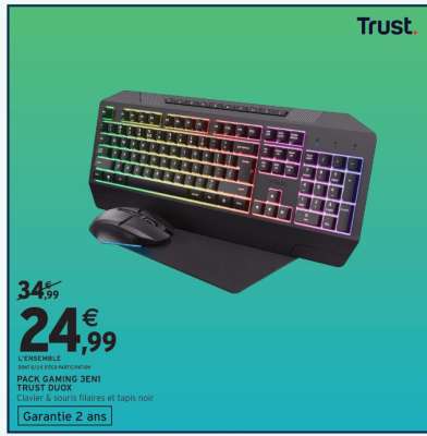 PACK GAMING 3EN1 TRUST DUOX