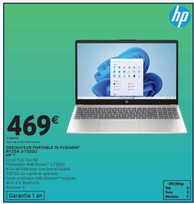 ORDINATEUR PORTABLE 15-FC0146NF