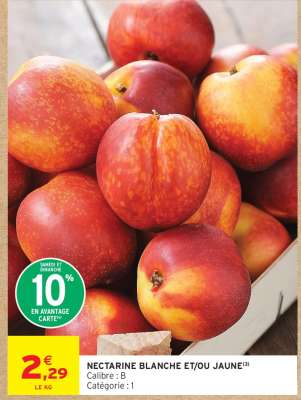 NECTARINE BLANCHE ET/OU JAUNE