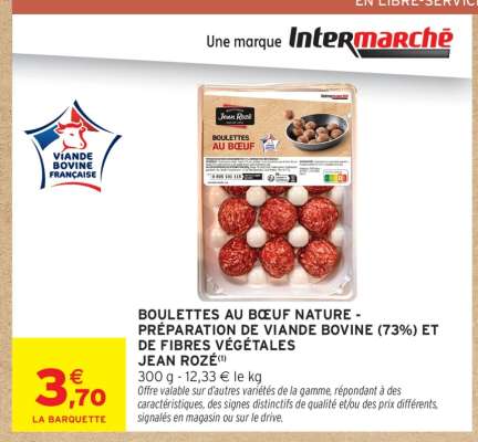 BOULETTES AU BŒUF NATURE