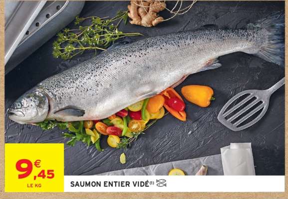 SAUMON ENTIER VIDÉ