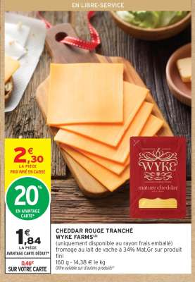 CHEDDAR ROUGE TRANCHÉ WYKE FARMS