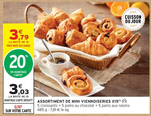 ASSORTIMENT DE MINI VIENNOISERIES X15