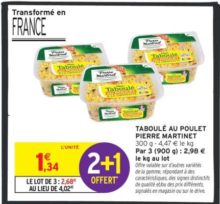 TABOULÉ AU POULET "PIERRE MARTINET"