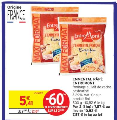 Emmental Râpé Entremont