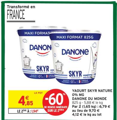 Yaourt Skyr Nature 0% MG
