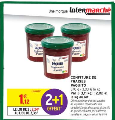 CONFITURE DE FRAISES PAQUITO