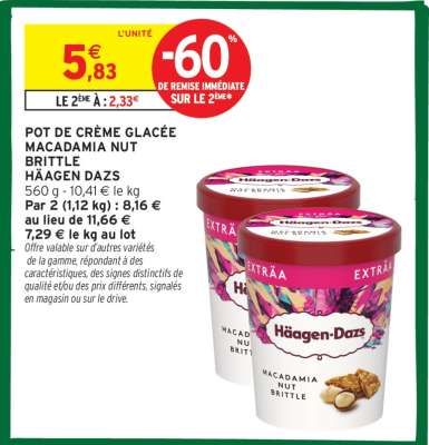 POT DE CRÈME GLACÉE MACADAMIA NUT BRITTLE HÄAGEN DAZS