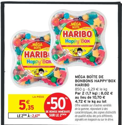 MÉGA BOITE DE BONBONS HAPPY BOX HARIBO