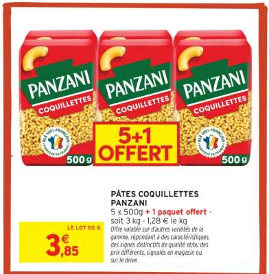 Pâtes Coquillettes Panzani