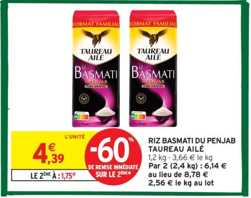 Riz Basmati Du Penjab Taureau Ailé