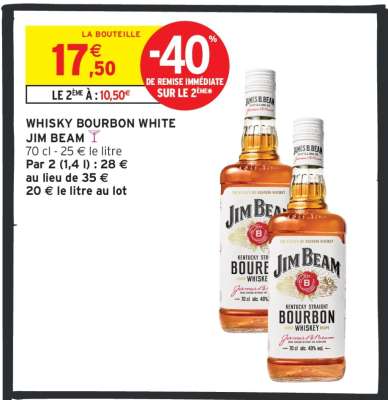 Whisky Bourbon White Jim Beam
