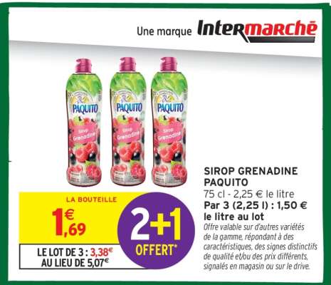 Sirop Grenadine Paquito