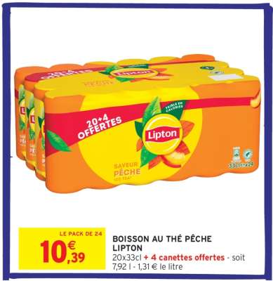 Boisson au thé pêche Lipton