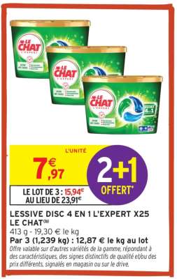 LESSIVE DISC 4 EN 1 L'EXPERT X25 LE CHAT