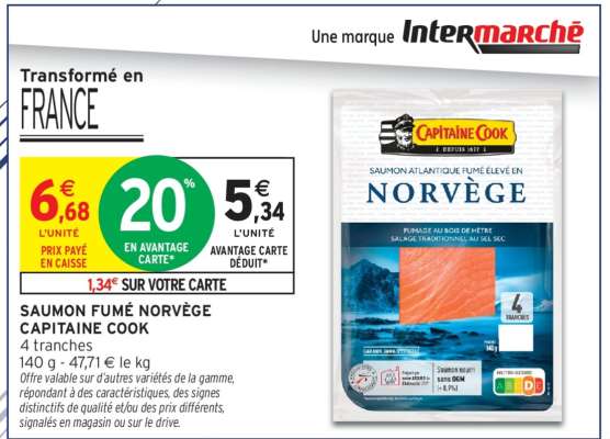 SAUMON FUMÉ NORVÈGE CAPITAINE COOK