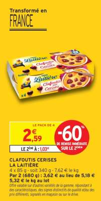 Clafoutis Cerises La Laitière