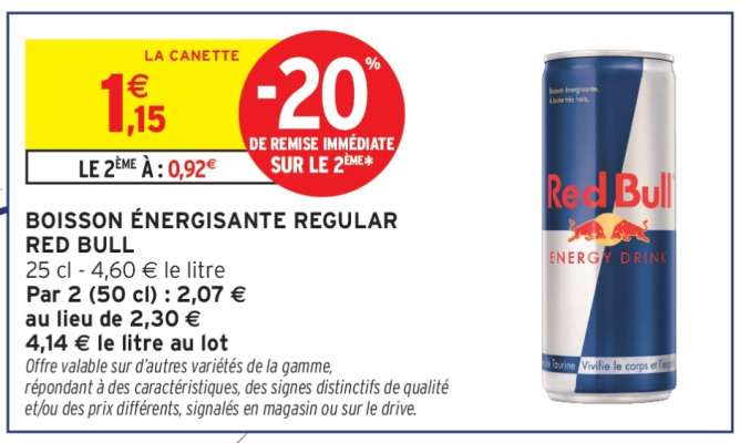 Boisson Énergisante Regular Red Bull