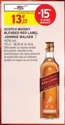 Scotch Whisky Blended Red Label Johnnie Walker