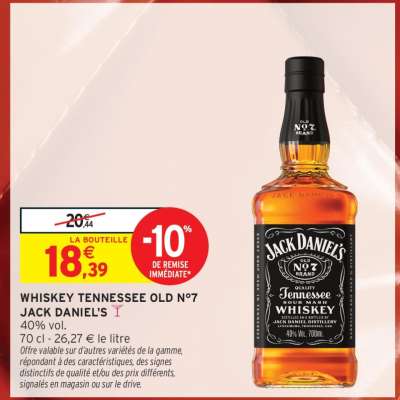 WHISKEY TENNESSEE OLD N°7 JACK DANIEL'S