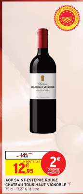 AOP SAINT-ESTEPHE ROUGE CHÂTEAU TOUR HAUT VIGNOBLE