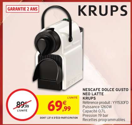 NESCAFE DOLCE GUSTO NEO LATTE KRUPS
