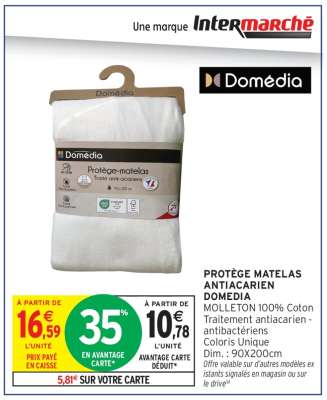 Protège Matelas Antiacariens Domédia