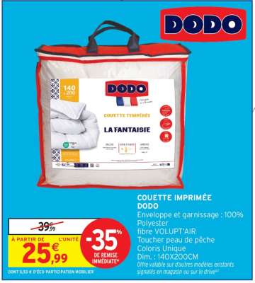 COUETTE IMPRIMÉE DODO