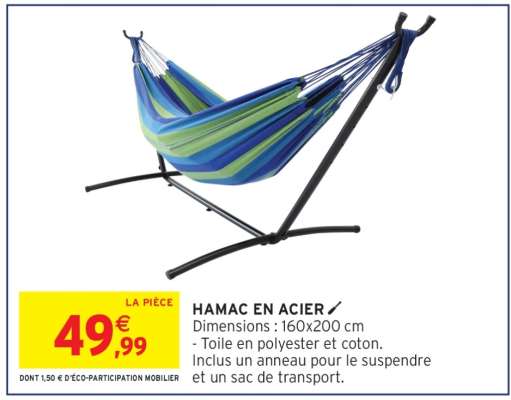 HAMAC EN ACIER