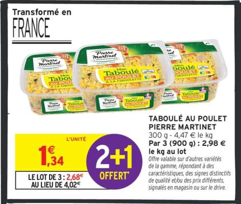 TABOULÉ AU POULET "PIERRE MARTINET"