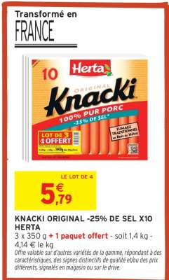KNACKI ORIGINAL -25% DE SEL X10 HERTA