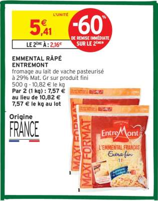 Emmental Râpé Entremont