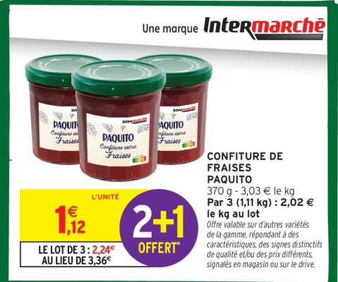 CONFITURE DE FRAISES PAQUITO