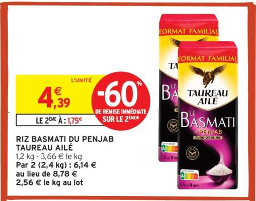 Riz Basmati Du Penjab Taureau Ailé