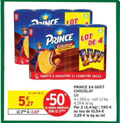 PRINCE X4 GOÛT CHOCOLAT