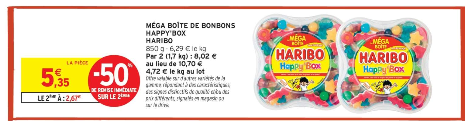 MÉGA BOITE DE BONBONS HAPPY BOX HARIBO