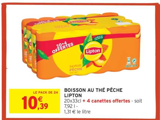 Boisson au thé pêche Lipton