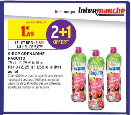 Sirop Grenadine Paquito