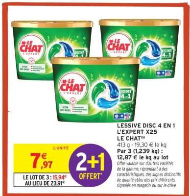 LESSIVE DISC 4 EN 1 L'EXPERT X25 LE CHAT