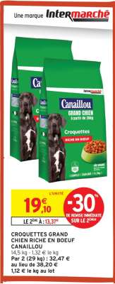 CROQUETTES GRAND CHIEN RICHE EN BOEUF CANAILLOU