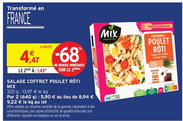 SALADE COFFRET POULET RÔTI MIX