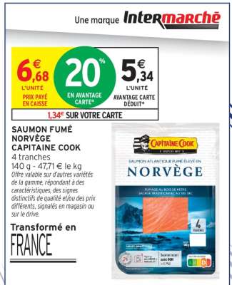 SAUMON FUMÉ NORVÈGE CAPITAINE COOK